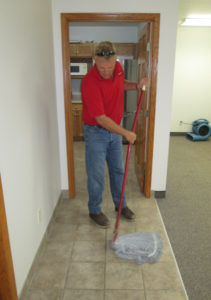 mopping floor